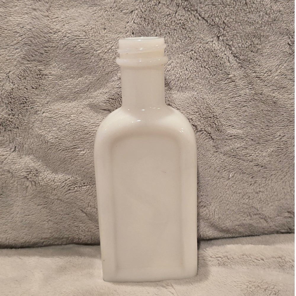 Vintage Hazel Atlas Milk Glass Apothecary Medicine Bottle